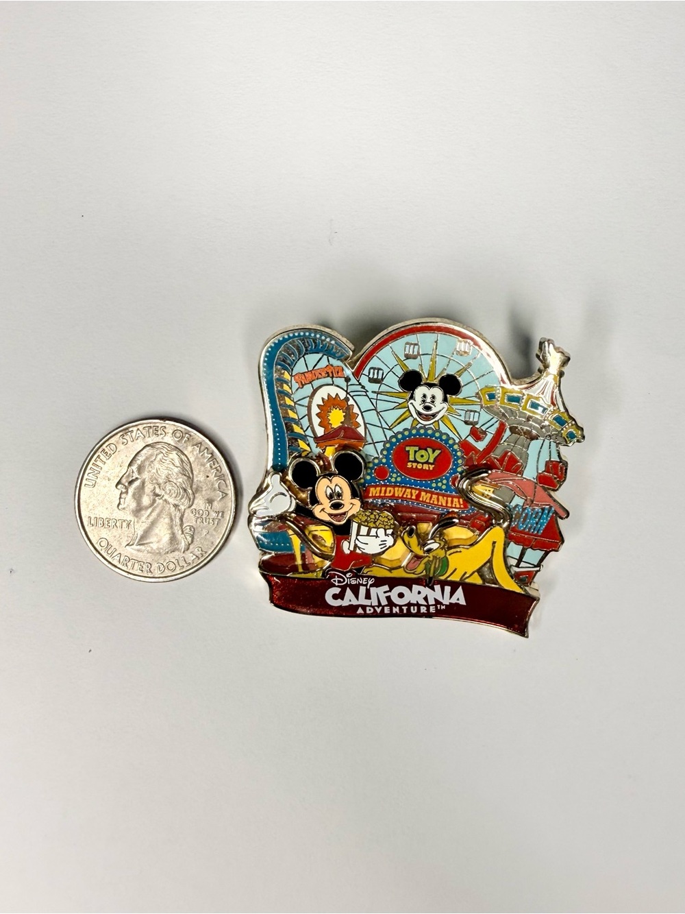 Disney California Adventure Mickey Pluto Toy Story Midway Mania Collectible Pin